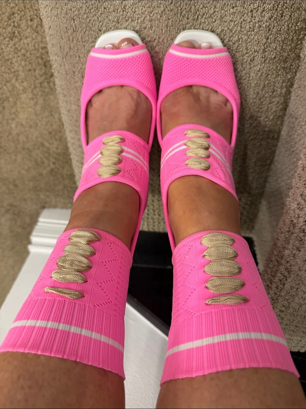 Fendi Pink Mesh Sock Heels – Size 37 – Worn Once